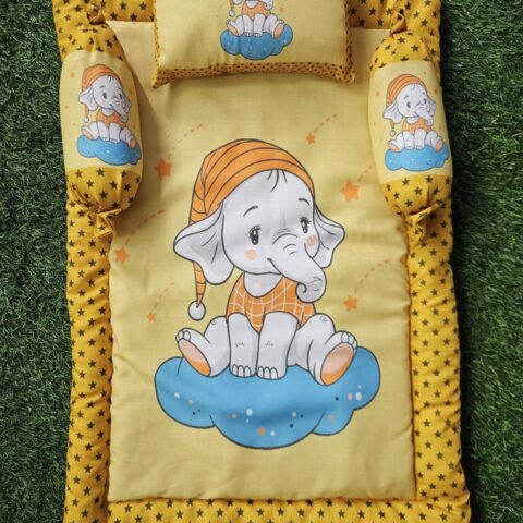 GODADI WALA yellow baby elephant 4 pcs godadi set