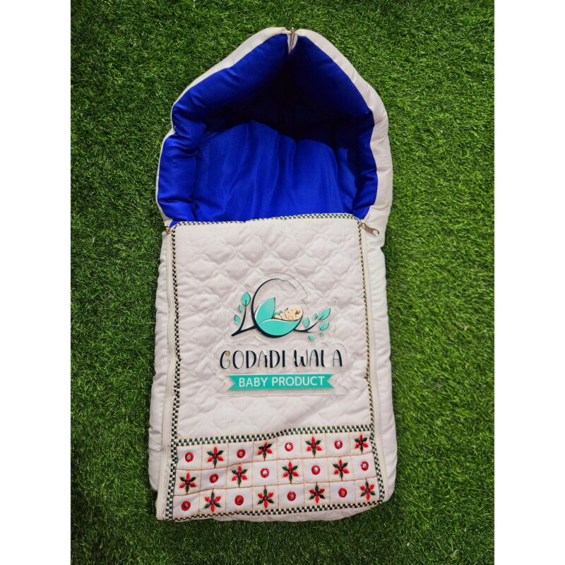 GODADI WALA present new born baby set combo 100% cotton | embroidery work mickey mouse ( 0-10 Months ) blue - Image 4
