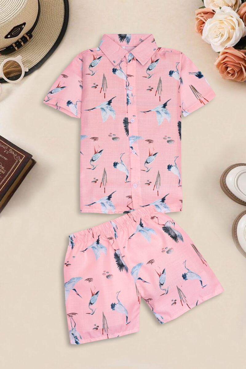 GODADI WALA Kidswear present a new born baby 1 pcs Cloth Pair set (PINK CROW DESIEN)