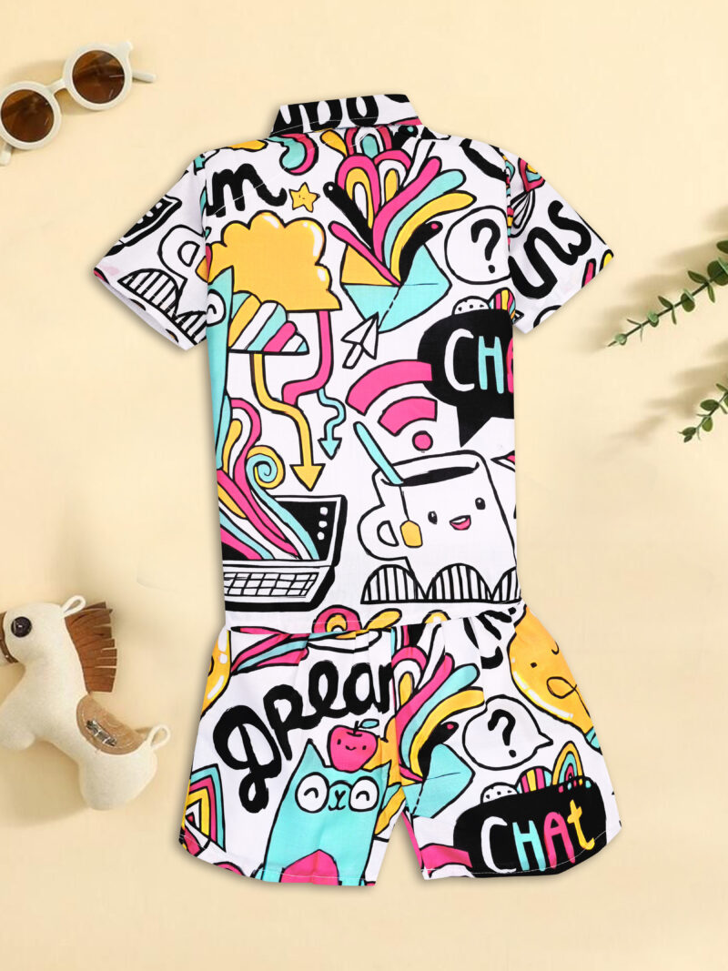 GODADI WALA Kidswear present a new born baby 1 pcs Cloth Pair set (WHITE CHAT DESIEN) - Image 4
