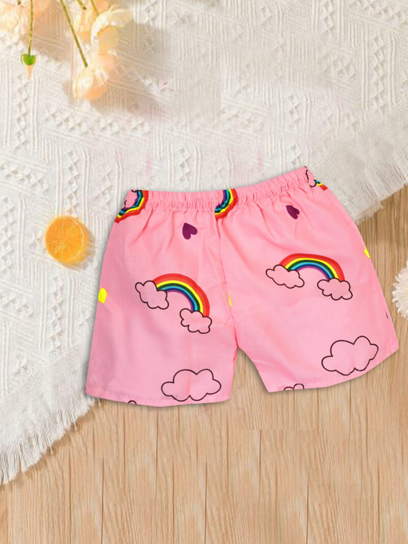 GODADI WALA Kidswear present a new born baby 1 pcs Cloth Pair set (PINK RAINBOW) - Image 2