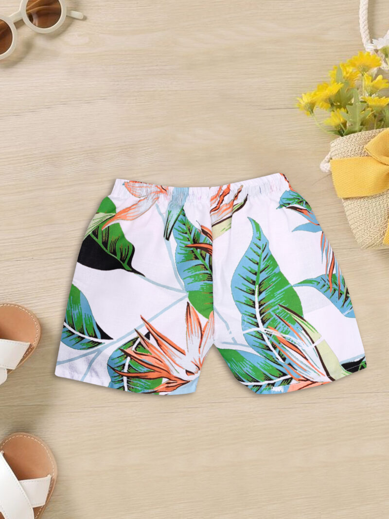 GODADI WALA Kidswear present a new born baby 1 pcs Cloth Pair set (WHITE GREEN PAN DESIEN) - Image 2