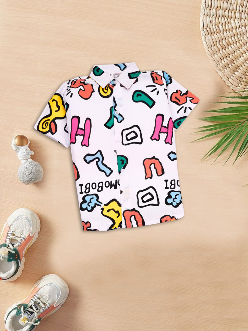 GODADI WALA Kidswear present a new born baby 1 pcs Cloth Pair set (WHITE ABCD DESIEN) - Image 2