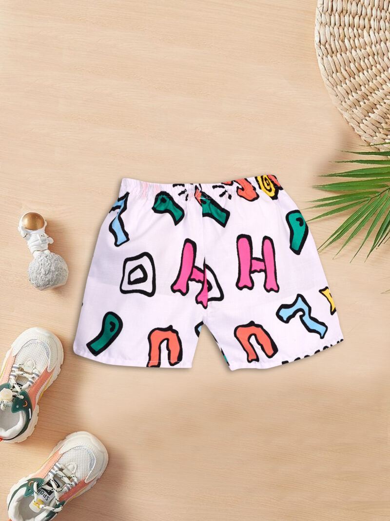 GODADI WALA Kidswear present a new born baby 1 pcs Cloth Pair set (WHITE ABCD DESIEN) - Image 4
