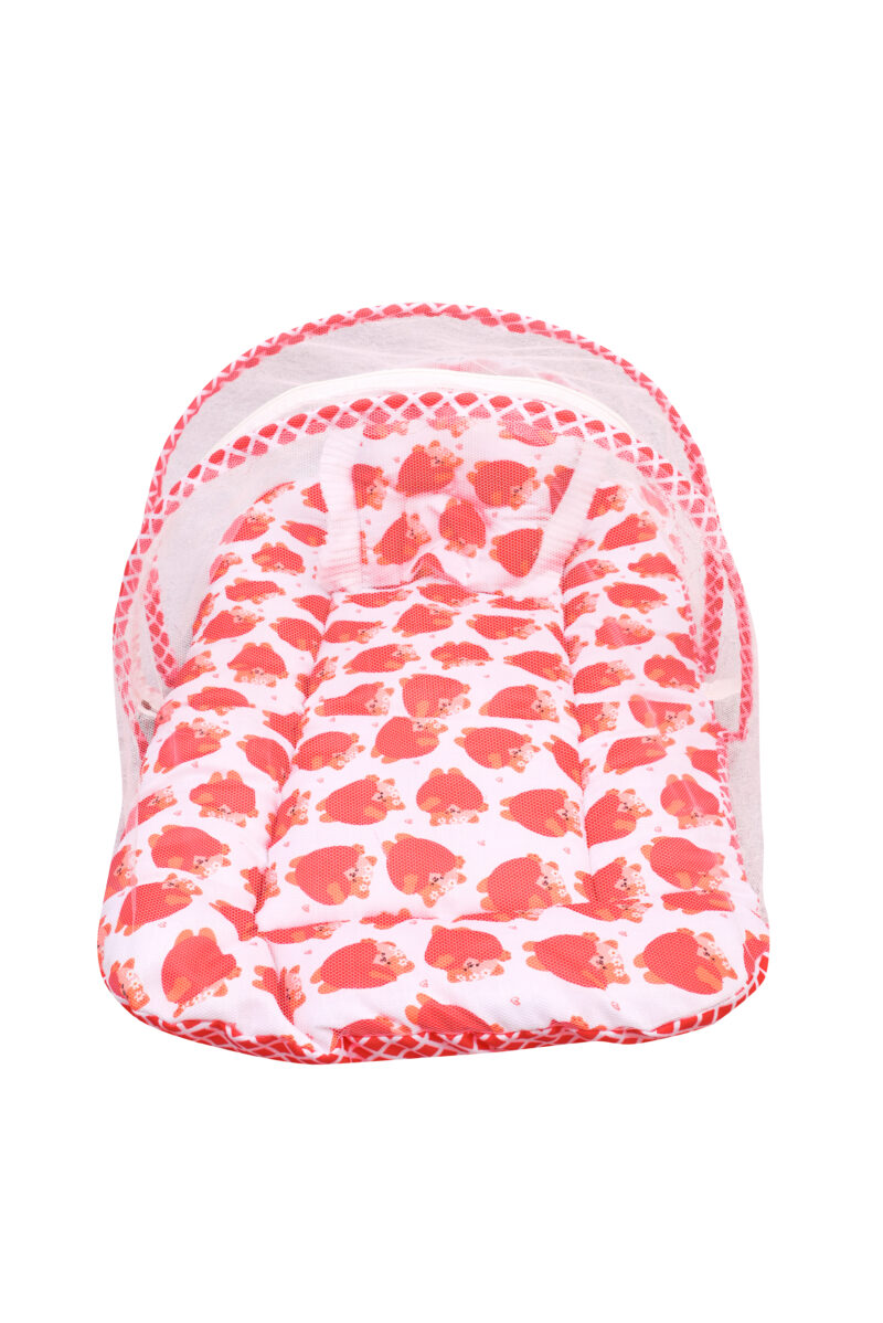 GODADI WALA Present Print Cotton Bedding Set Thick Base Foldable  with Mosquito Net and Head Pillow - Zip Closure (red panda) - Image 2
