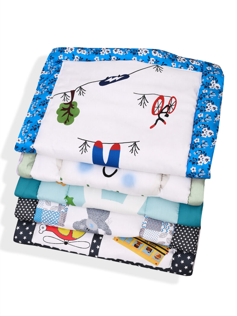 GODADI WALA present a new born baby 1 pcs godadi set (5-g-blue cycle-yellow meow-green meow-black truck-black baloon)