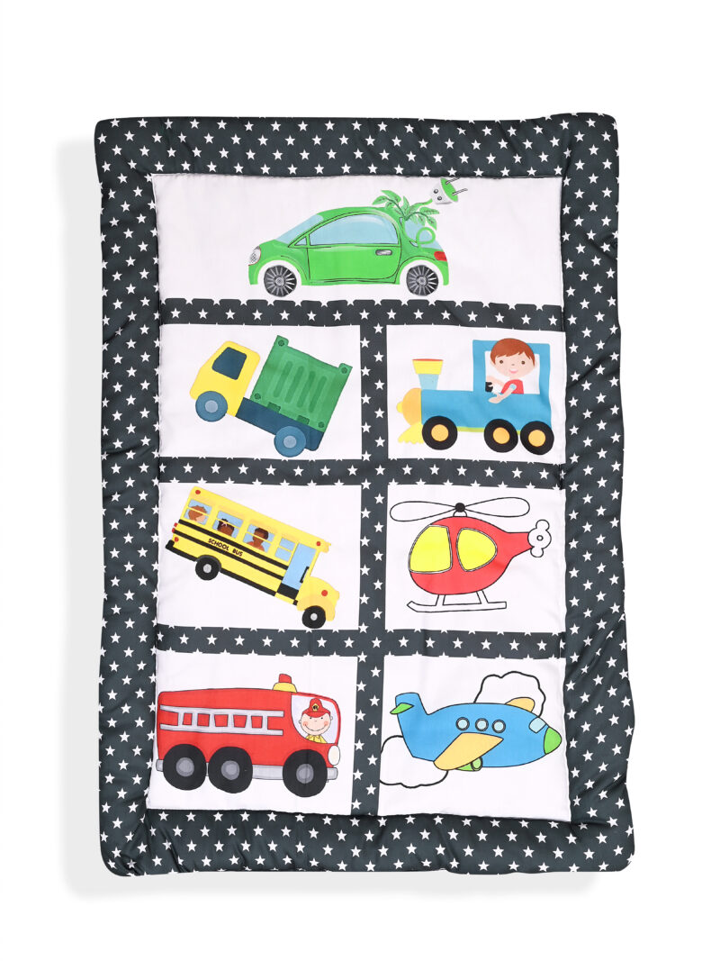 GODADI WALA present a new born baby 1 pcs godadi set (5-g-blue cycle-yellow meow-green meow-black truck-black baloon) - Image 7