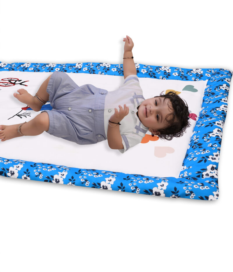 GODADI WALA present a new born baby 1 pcs godadi set (5-g-blue cycle-yellow meow-green meow-black truck-black baloon) - Image 2