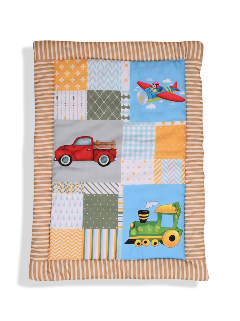 GODADI WALA present a new born baby 1 pcs godadi set (5-g-darkblue panda-yellow truck- grey panda-black animal-grey hello meow) - Image 7
