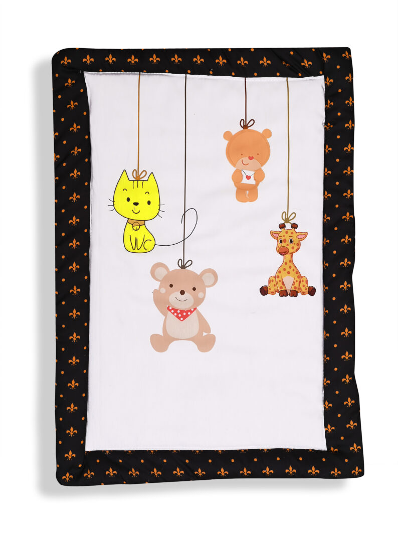 GODADI WALA present a new born baby 1 pcs godadi set (5-g-darkblue panda-yellow truck- grey panda-black animal-grey hello meow) - Image 5