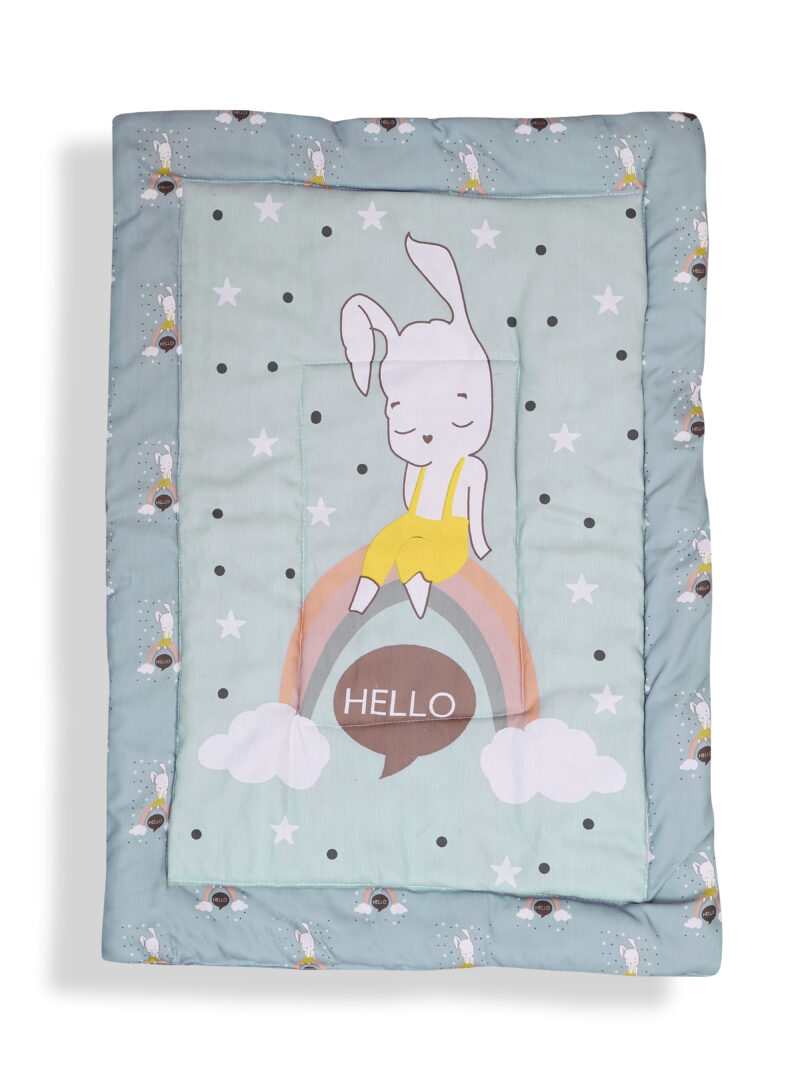 GODADI WALA present a new born baby 1 pcs godadi set (5-g-darkblue panda-yellow truck- grey panda-black animal-grey hello meow) - Image 4