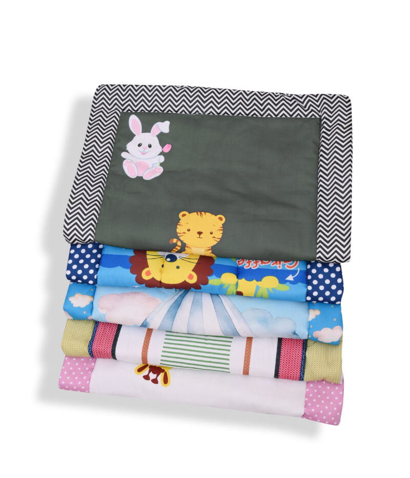 GODADI WALA present a new born baby 1 pcs godadi set (5-g-black animal-blue lion-blue baloon-yellow bottle-pink animal)