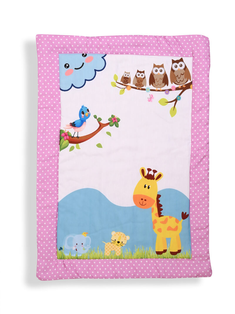 GODADI WALA present a new born baby 1 pcs godadi set (5-g-black animal-blue lion-blue baloon-yellow bottle-pink animal) - Image 8
