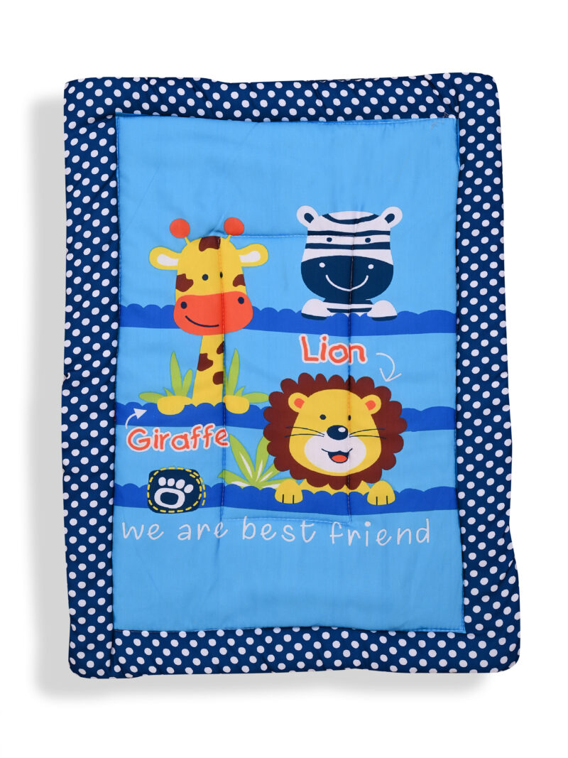 GODADI WALA present a new born baby 1 pcs godadi set (5-g-black animal-blue lion-blue baloon-yellow bottle-pink animal) - Image 6