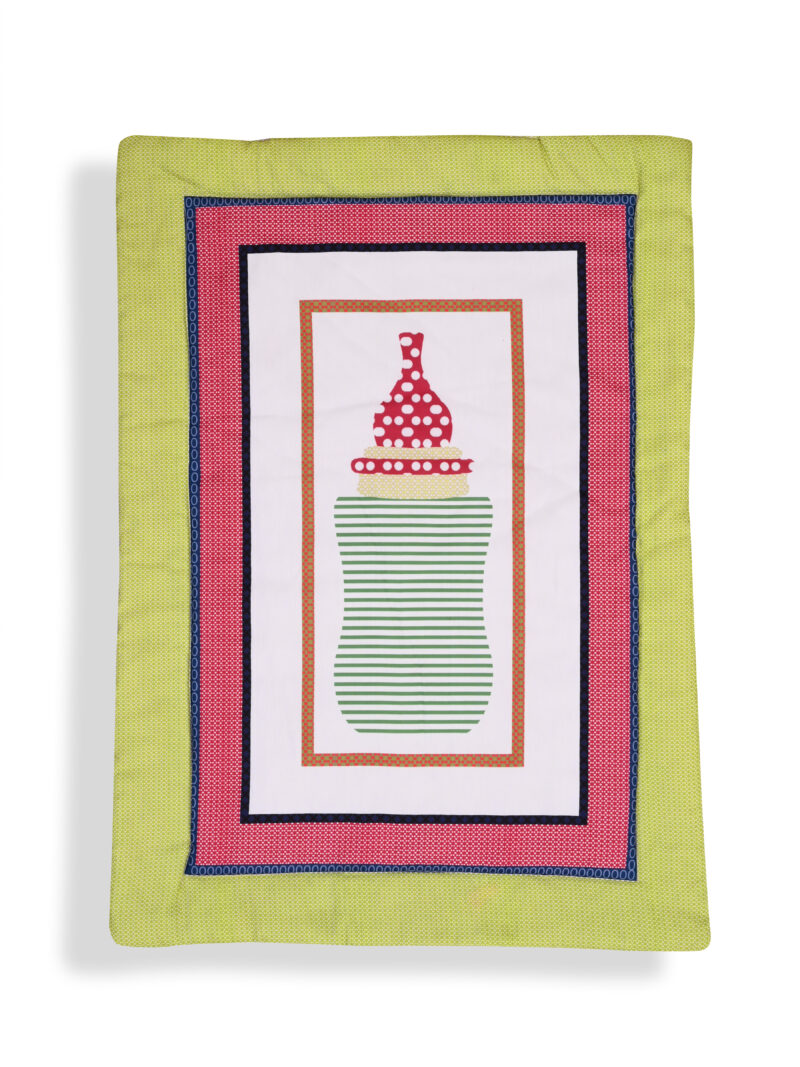 GODADI WALA present a new born baby 1 pcs godadi set (5-g-black animal-blue lion-blue baloon-yellow bottle-pink animal) - Image 3