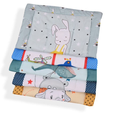GODADI WALA present a new born baby 1 pcs godadi set (5-g-grey hello meow-blue truck-green wheal-darkblue panda-yellow lephant)