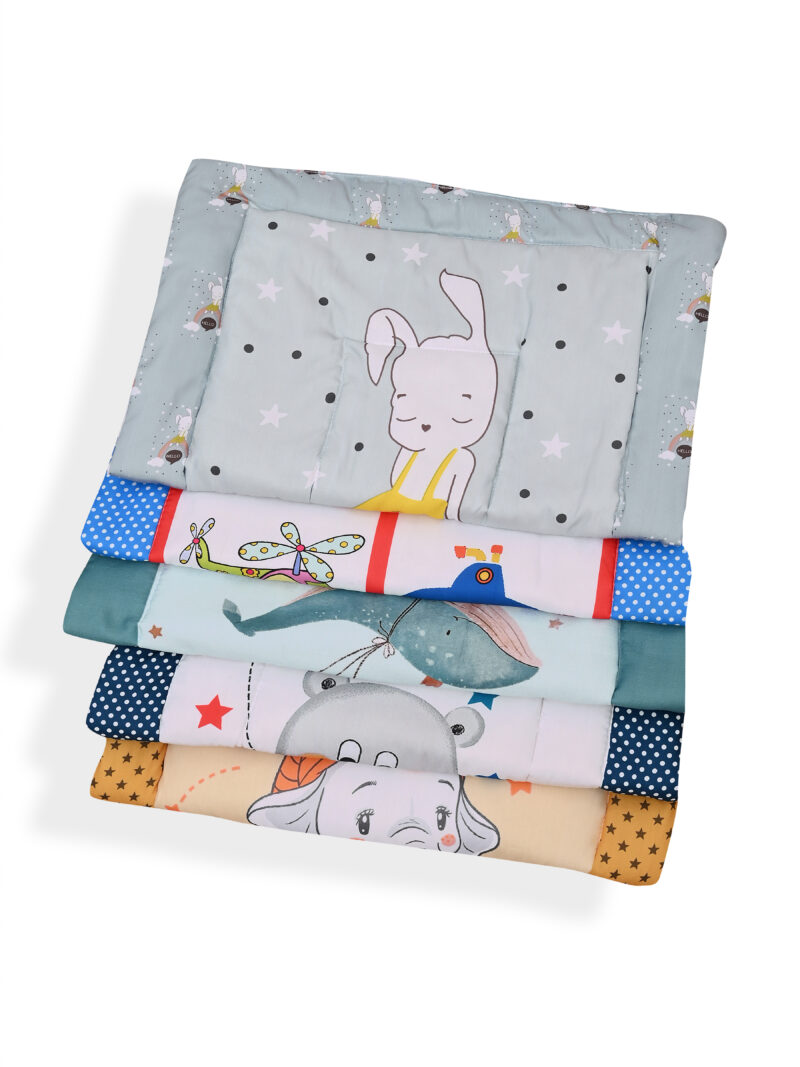 GODADI WALA present a new born baby 1 pcs godadi set (5-g-grey hello meow-blue truck-green wheal-darkblue panda-yellow lephant)