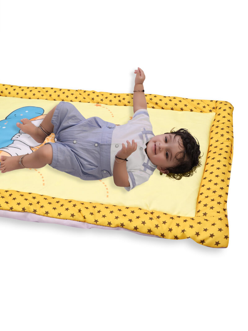 GODADI WALA present a new born baby 1 pcs godadi set (5-g-grey hello meow-blue truck-green wheal-darkblue panda-yellow lephant) - Image 2