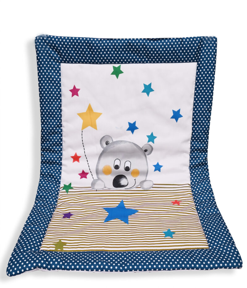GODADI WALA present a new born baby 1 pcs godadi set (5-g-yellow car-darkblue panda-pink jiraf-grey hello-blue-cycle) - Image 2