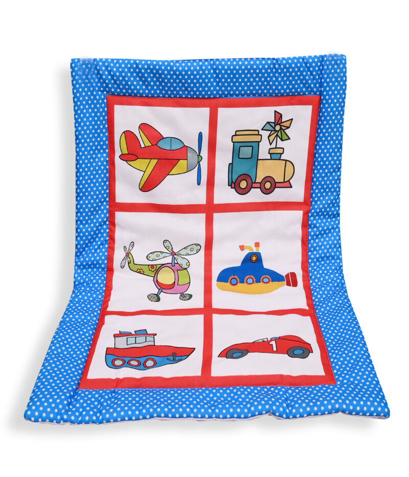 GODADI WALA present a new born baby 1 pcs godadi set (5-g-blue car-black rabbit-yellow car-blue star-white meow) - Image 5