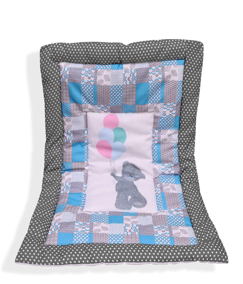GODADI WALA present a new born baby 1 pcs godadi set (5-g-green wheal-darkcofee love-blue lion-brown baloon-cofee hello) - Image 5