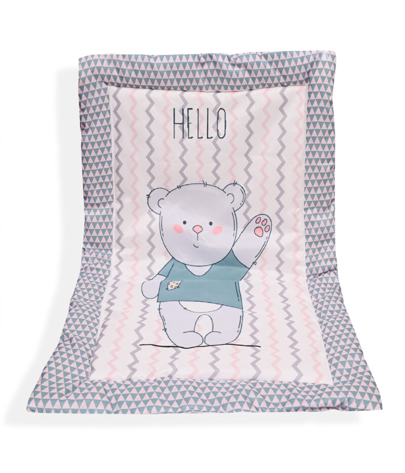 GODADI WALA present a new born baby 1 pcs godadi set (5-g-green wheal-darkcofee love-blue lion-brown baloon-cofee hello) - Image 4