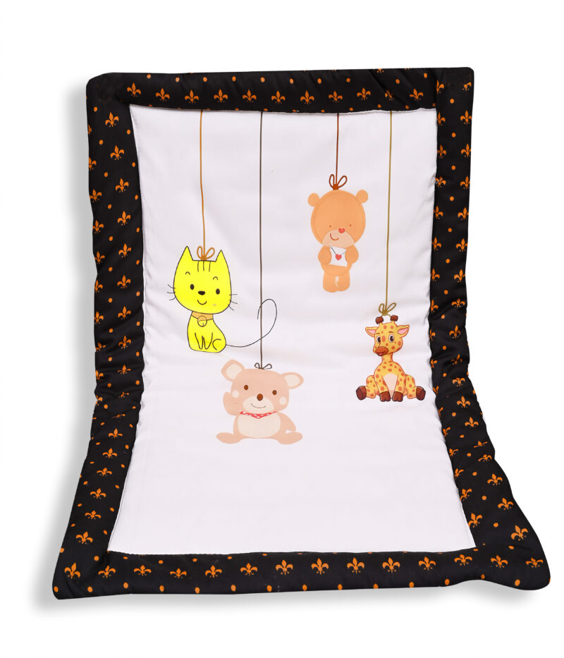 GODADI WALA present a new born baby 1 pcs godadi set (5-g-grey elephant-yellow elephant-black animal-rama meow-blue baloon) - Image 5