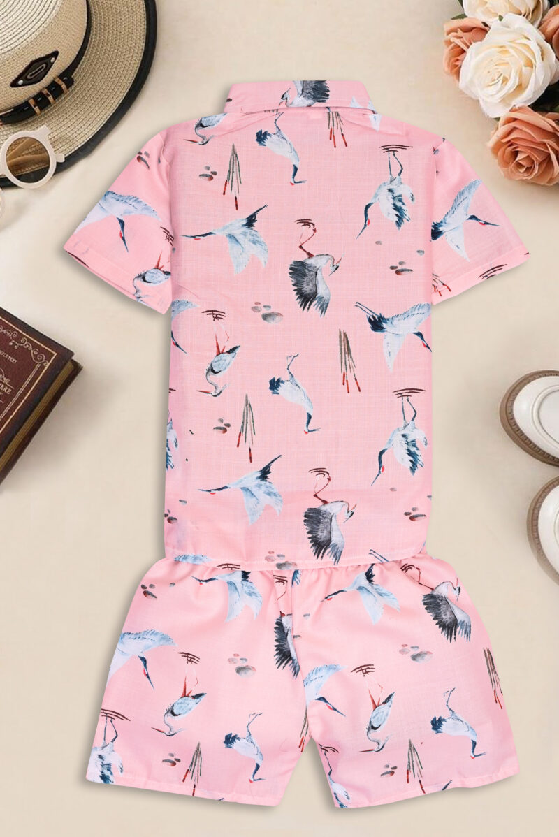 GODADI WALA Kidswear present a new born baby 1 pcs Cloth Pair set (PINK CROW DESIEN) - Image 2