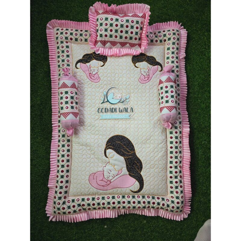 Godadi Wala Baby Bedding Set Embroidery Work Mickey Mom & Son(0-10)Months - Image 5