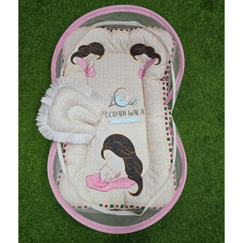 Godadi Wala Baby Bedding Set Embroidery Work  Mom & Son With Tent(0-10)Months - Image 8