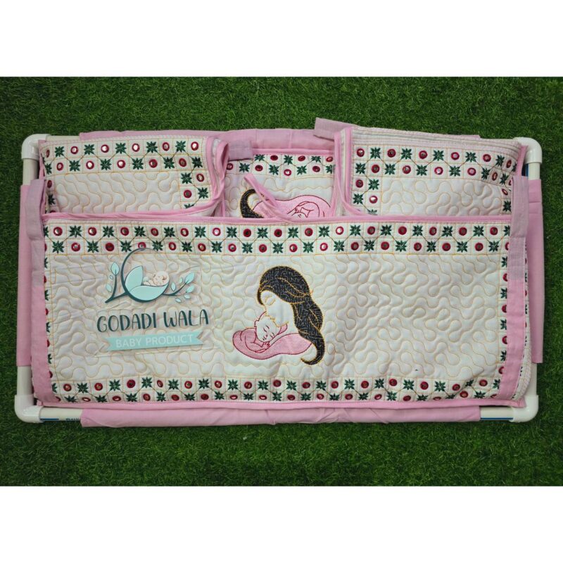 Godadi Wala Baby Bedding Set Embroidery Work  Mom & Son With Tent(0-10)Months - Image 6