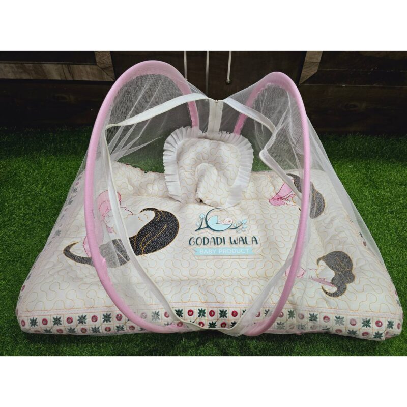 Godadi Wala Baby Bedding Set Embroidery Work  Mom & Son With Tent(0-10)Months - Image 3