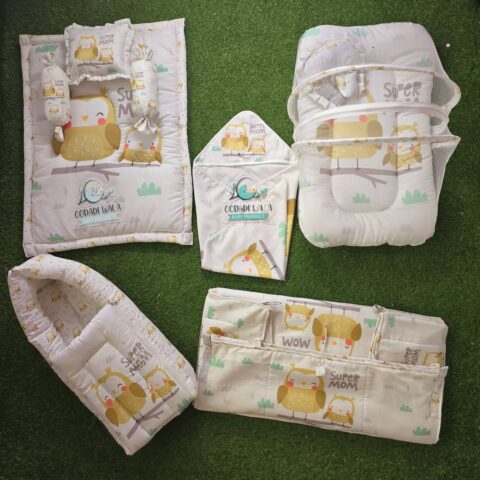 Godadi Wala Baby Bedding Set 9 PcsDigital Print Combo Super Mom (0-10)Months