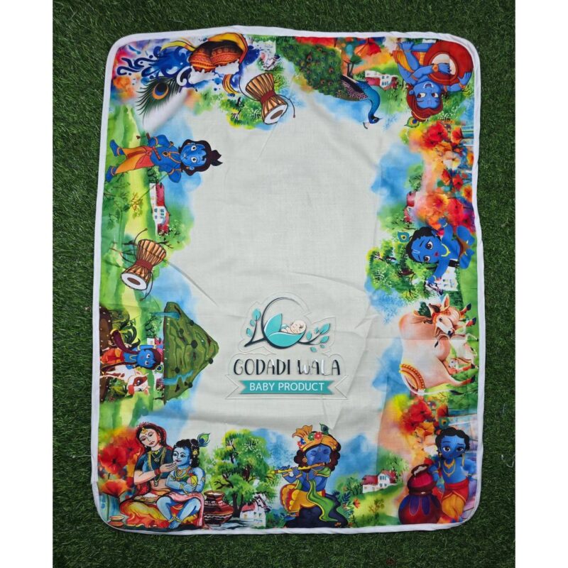 Godadi Wala Baby Bedding Set 9 Pcs Digital Print Combo (0-10)Months (Green) - Image 7