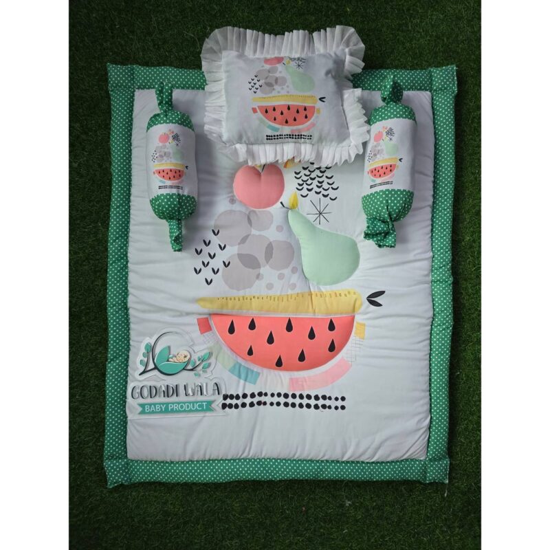 Godadi Wala Baby Bedding Set Digital Print Combo Watermalon (0-10)Months (Green) - Image 2