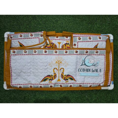 GODADI WALA baby Embroidery Work Khoya (Morpankh) (yellow)