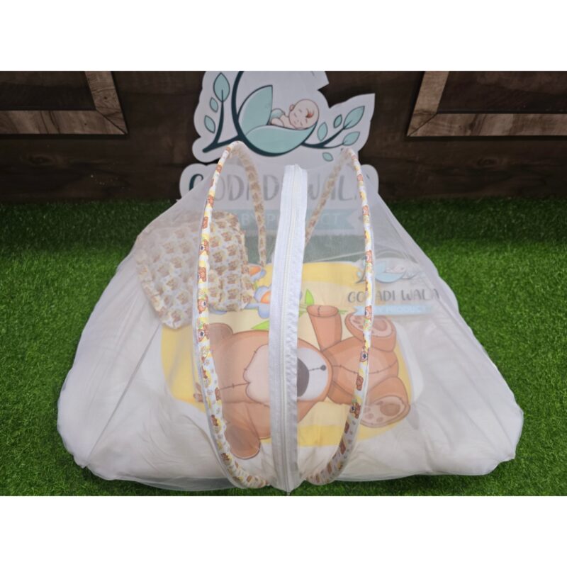 Godadi Wala Baby Bedding Set 9 Pcs Digital Print Combo (0-10)Months (Teddy Bear With Flower) - Image 8
