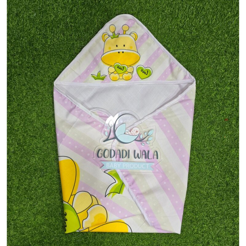 Godadi Wala Baby Bedding Set 9 Pcs Digital Print Combo (0-10)Months (Yellow Daglo With Love) - Image 8