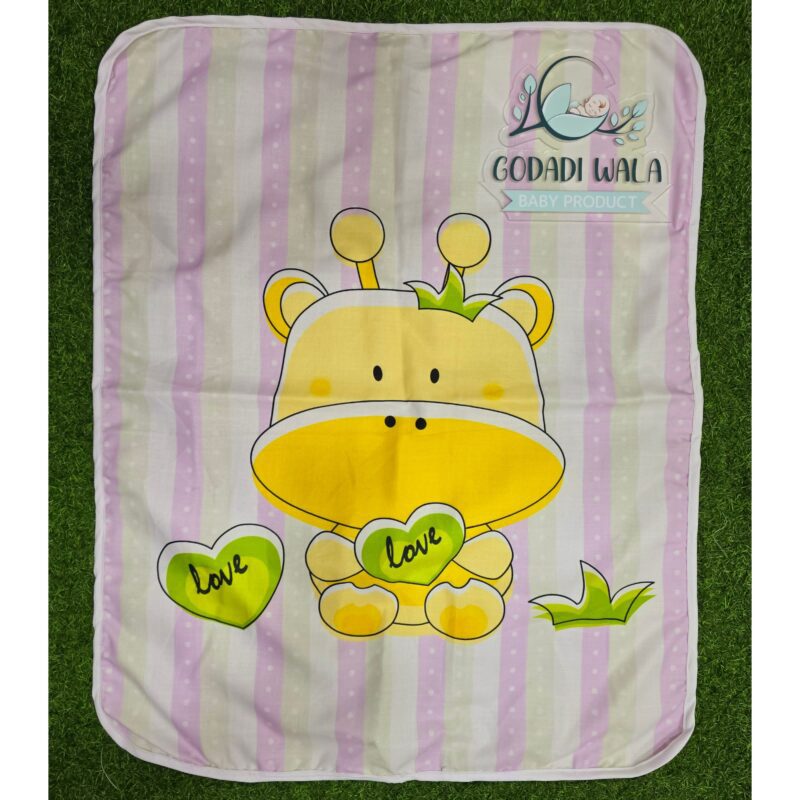 Godadi Wala Baby Bedding Set 9 Pcs Digital Print Combo (0-10)Months (Yellow Daglo With Love) - Image 7