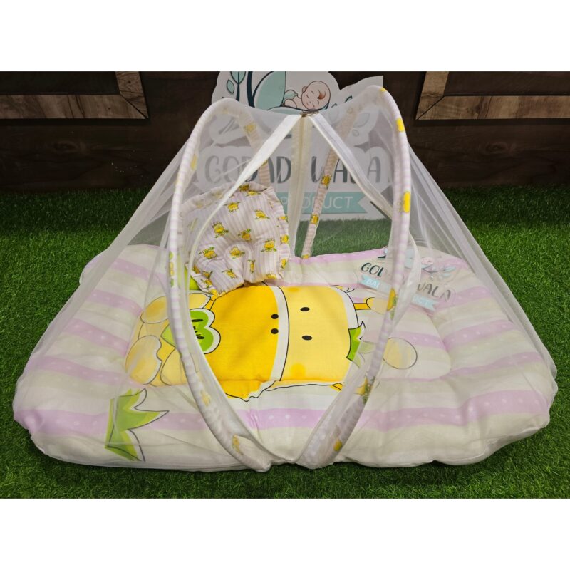Godadi Wala Baby Bedding Set 9 Pcs Digital Print Combo (0-10)Months (Yellow Daglo With Love) - Image 6