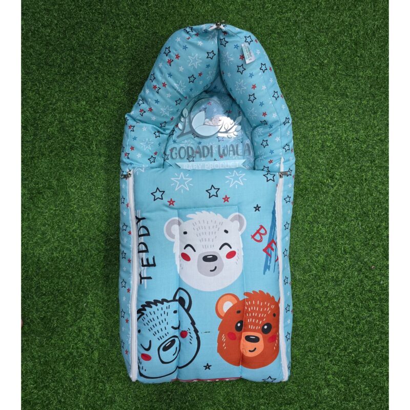 Godadi Wala Baby Bedding Set 9 Pcs Digital Print Combo (0-10)Months (3 Teddy Bear) - Image 2