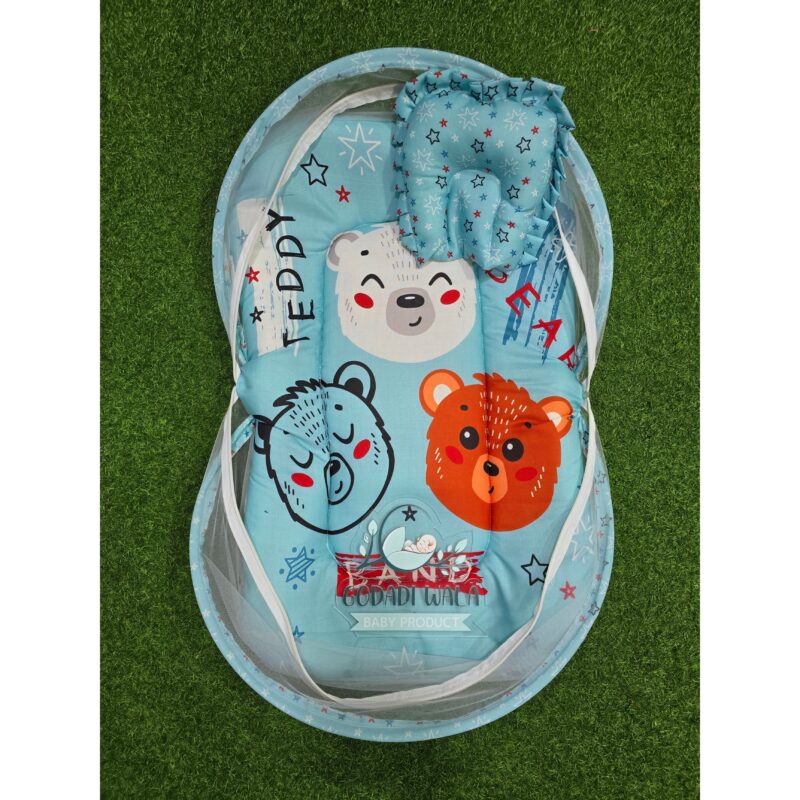 Godadi Wala Baby Bedding Set 9 Pcs Digital Print Combo (0-10)Months (3 Teddy Bear) - Image 7