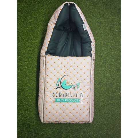 GODADI WALA baby Embroidery Work Carry Bag (khushali) (Palne Kach Bavaliya) (Green)