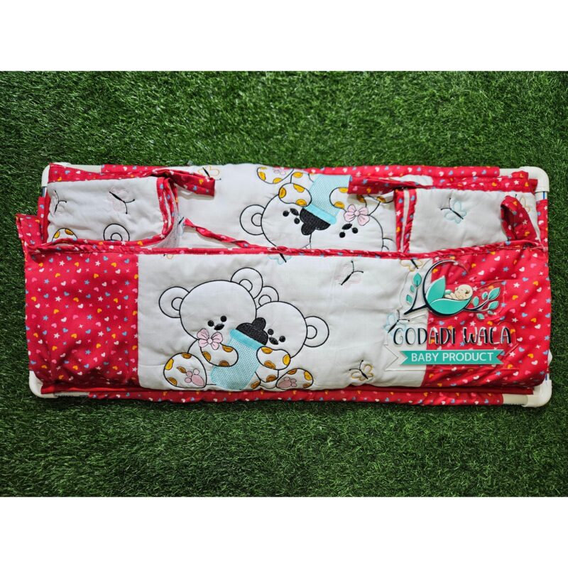 Godadi Wala Baby Bedding Set Embroidery with Digital Dagalo set  (0-10)Months (Pink) - Image 4