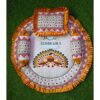 GODADI WALA baby Embroidery 4 Pcs Round Godadi Set (Morpankh) (yellow)