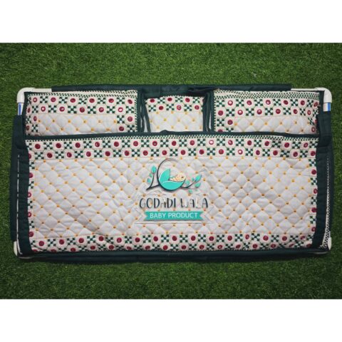 GODADI WALA baby Embroidery Work Khoya (Plane Kach Bavaliya) (Green)