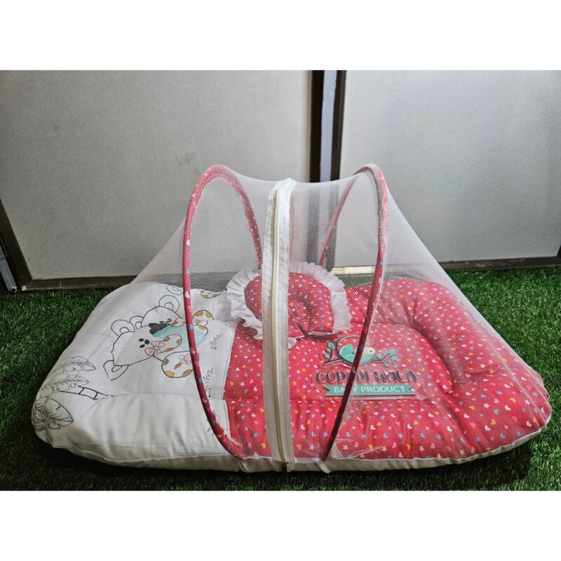 Godadi Wala Baby Bedding Set Embroidery with Digital Dagalo set  (0-10)Months (Pink) - Image 2