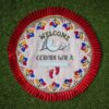GODADI WALA Present a New Born Baby Cotton Embroidered Work Paglai Rumal ( Baby Welcome) (Embroidery) (red)