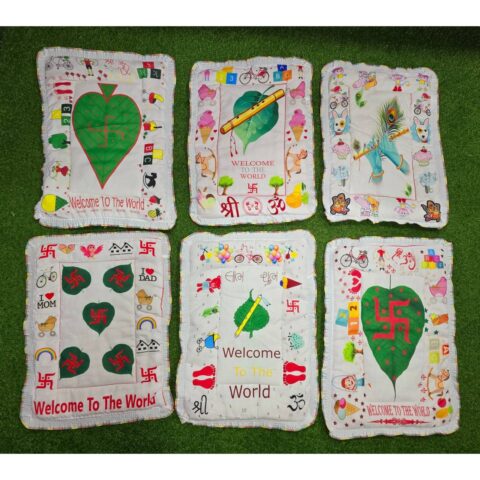 GODADI WALA Present a New Born Baby Boy Cotton Godadi Set Of 6 Pcs (PRINTED)