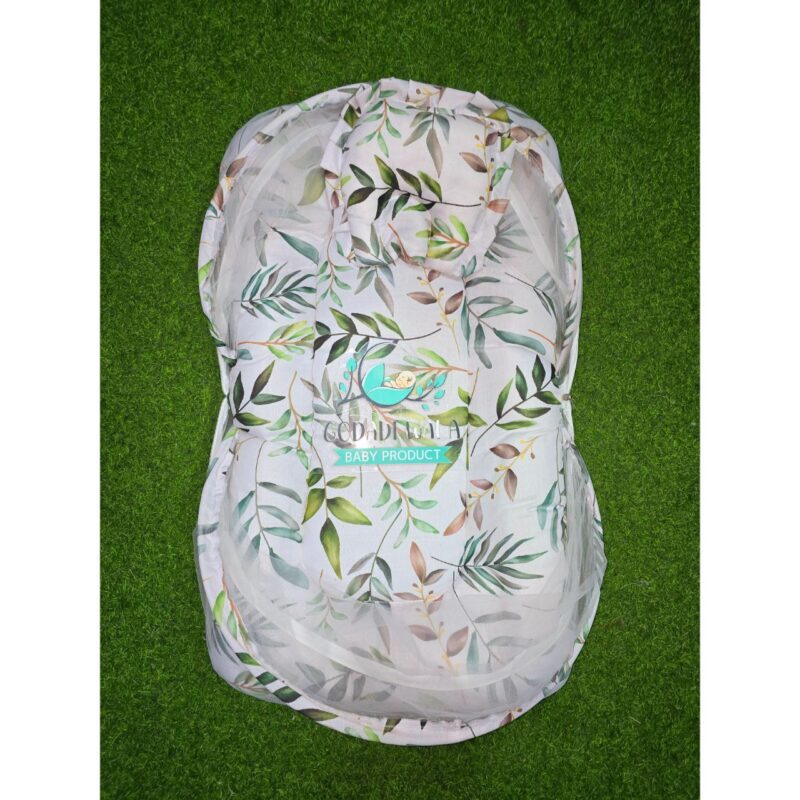 Godadi Wala Baby Bedding Set Embroidery with Digital Leaves set  (0-10)Months (Green) - Image 3